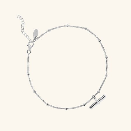 T-Bar Anklet Silver